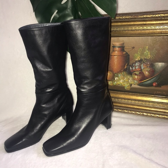 Stuart Weitzman Leather Black Boots ✨🖤 - Picture 6 of 7